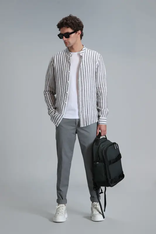 Мужские брюки чино Tom Smart Slim Fit Зеленый - 4