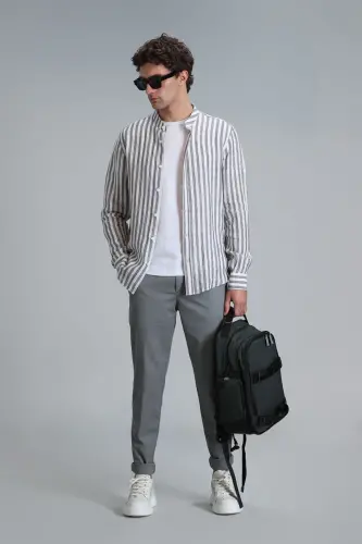 Мужские брюки чино Tom Smart Slim Fit Зеленый - 4