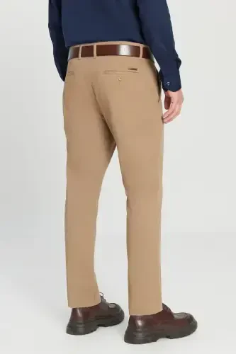 Мужские брюки чинос Camel Canvas Slim Fit, узкого кроя, эластичные, с боковым карманом, цвет Camel. - 8