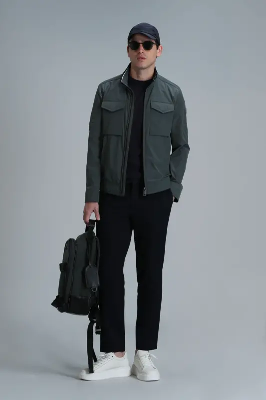 Мужские брюки чинос Glen Smart Slim Fit темно-синие - 5