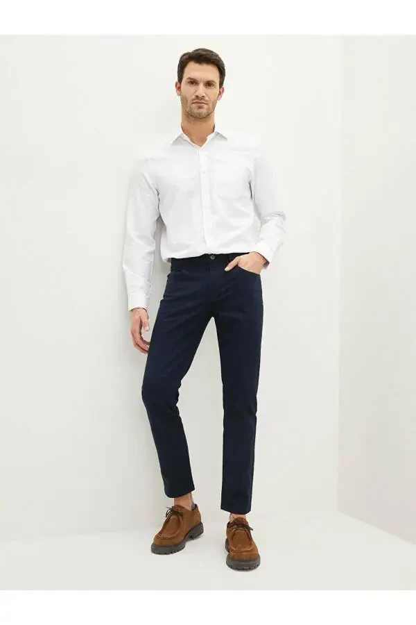 Мужские брюки чинос LCWAIKIKI классического покроя Slim Fit - 1