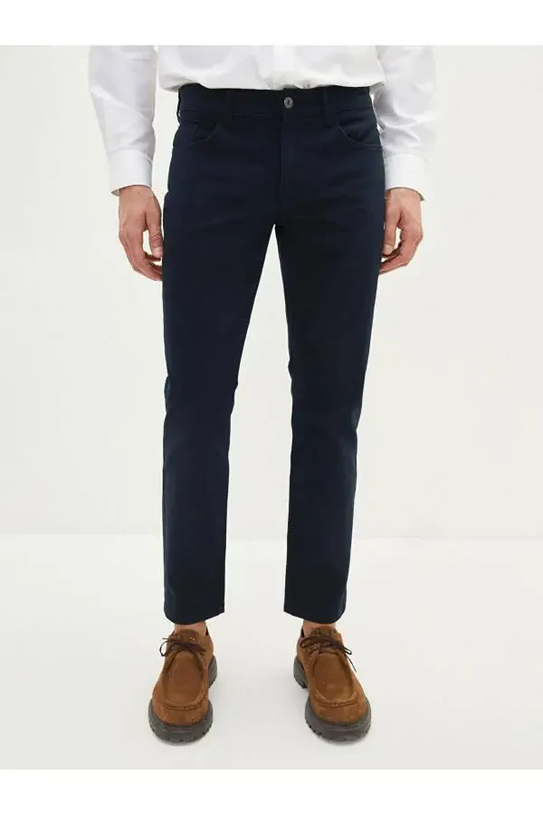 Мужские брюки чинос LCWAIKIKI классического покроя Slim Fit - 4