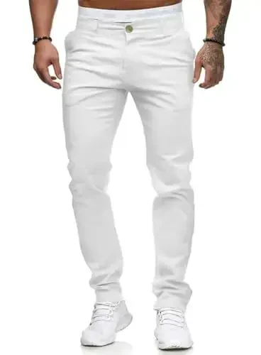 Мужские брюки чинос Slim Fit Stretch Flat-Front Skinny Dress Pants - 1