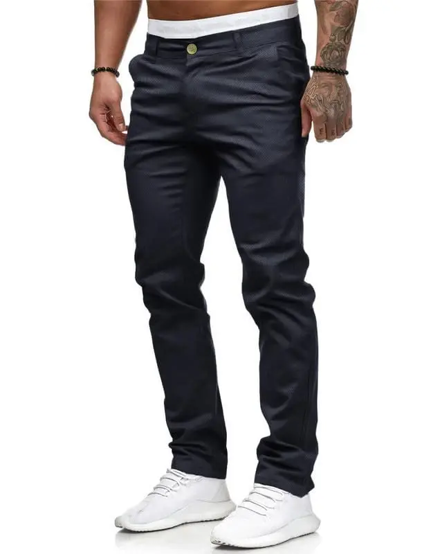 Мужские брюки чинос Slim Fit Stretch Flat-Front Skinny Dress Pants - 3