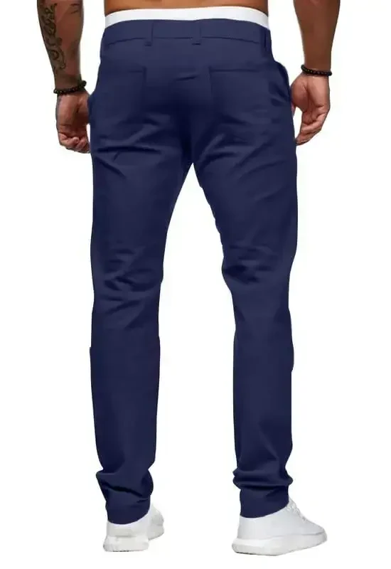 Мужские брюки чинос Slim Fit Stretch Flat-Front Skinny Dress Pants - 5