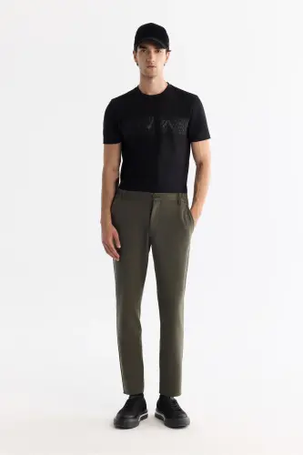Мужские брюки цвета хаки Slim Fit, немнущиеся, быстросохнущие, на талии La - 1