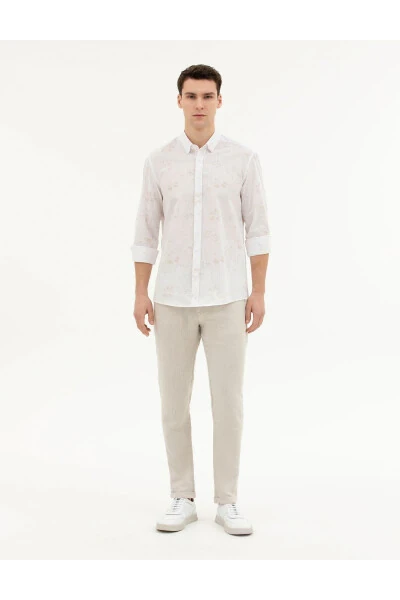 Мужские брюки из льна Pierre Cardin Slim Fit - Modazone