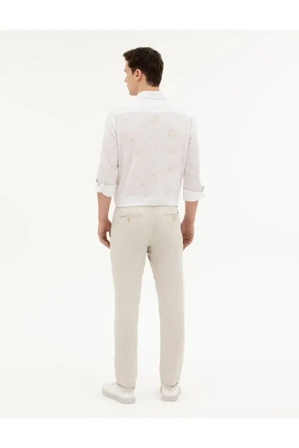 Мужские брюки из льна Pierre Cardin Slim Fit - 3