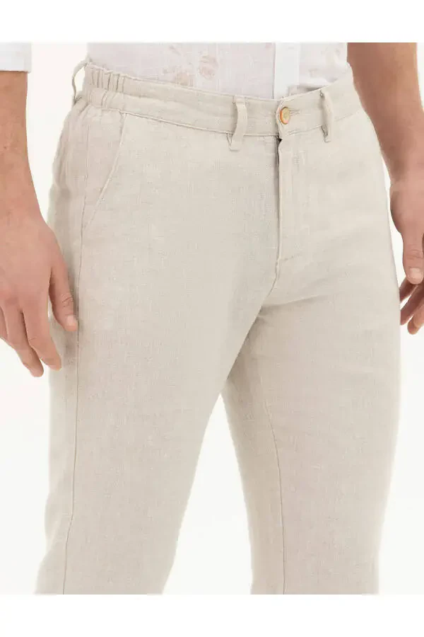 Мужские брюки из льна Pierre Cardin Slim Fit - 5