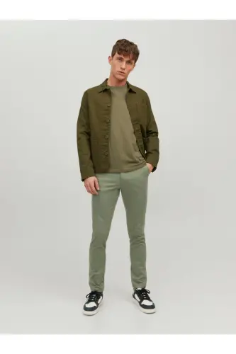 Мужские брюки Jack&Jones Slim Fit зеленого цвета - 2