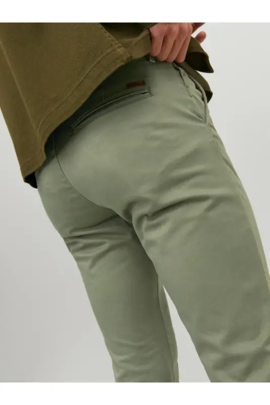 Мужские брюки Jack&Jones Slim Fit зеленого цвета - 4