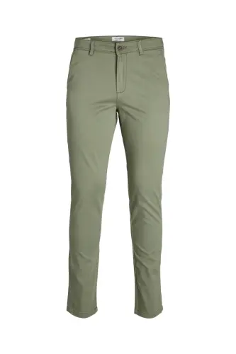 Мужские брюки Jack&Jones Slim Fit зеленого цвета - 7