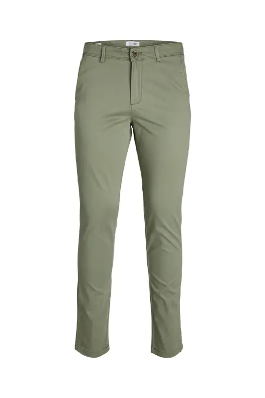 Мужские брюки Jack&Jones Slim Fit зеленого цвета - 7