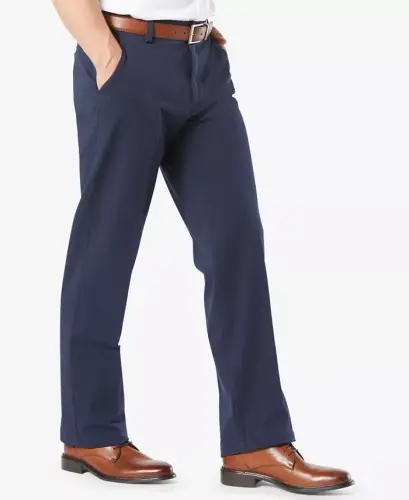 Мужские брюки Men's Workday Smart 360 Flex Classic-Fit Stretch Pants — темно-синие - 2