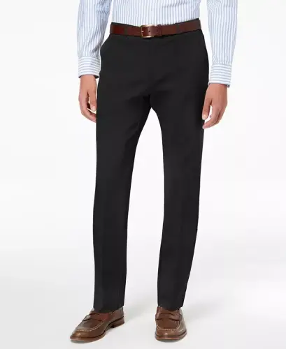 Мужские брюки Modern-Fit TH Flex Stretch Solid Performance — черные 