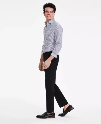 Мужские брюки Modern-Fit TH Flex Stretch Solid Performance — черные - 8