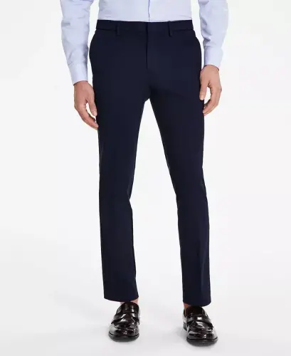 Мужские брюки Modern-Fit TH Flex Stretch Solid Performance Pants-Navy - 3