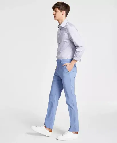 Мужские брюки Modern-Fit TH Flex Stretch Solid Performance — светло-голубые 