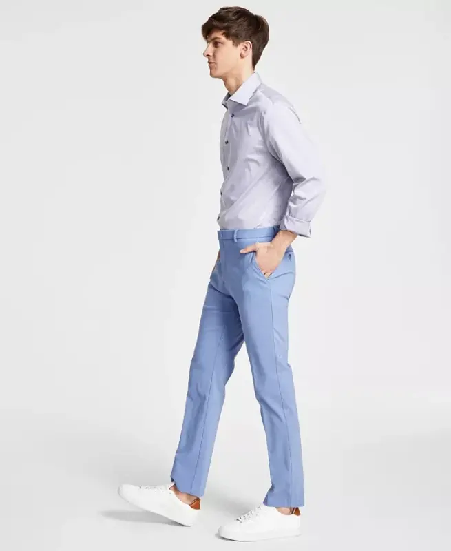 Мужские брюки Modern-Fit TH Flex Stretch Solid Performance — светло-голубые - 1