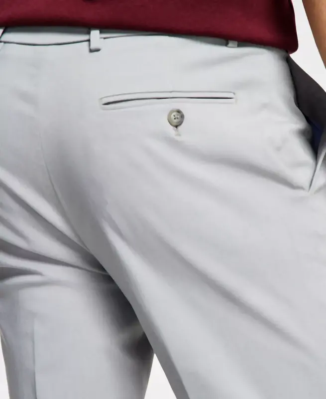 Мужские брюки Modern-Fit TH Flex Stretch Solid Performance — светло-серый - 4