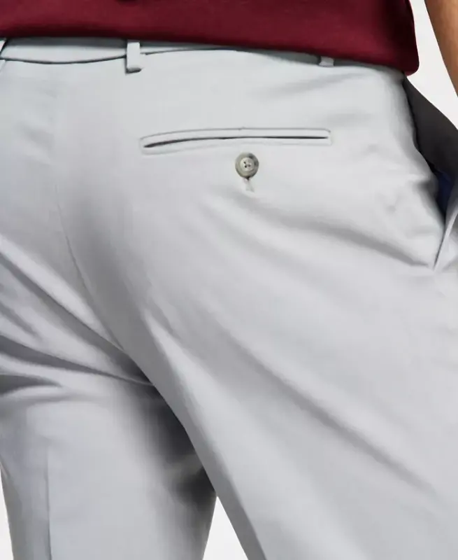 Мужские брюки Modern-Fit TH Flex Stretch Solid Performance — светло-серый - 4