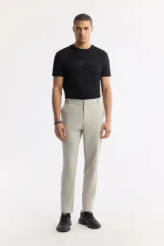 Мужские брюки Slim Fit с эластичной талией из двухслойной эластичной ткани 