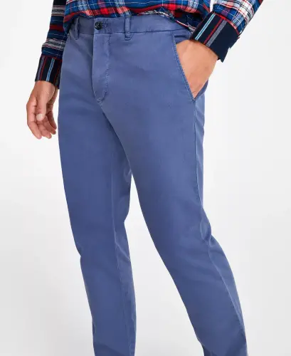 Мужские брюки TH Flex Stretch Regular-Fit Chino, цвет морской волны - 3