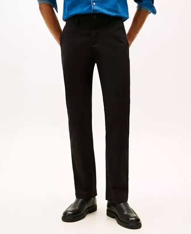 Мужские брюки TH Flex Stretch Regular-Fit Chino Pant-Deep Knit Black - TOMMY HILFIGER