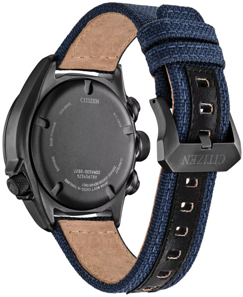 Мужские часы Promaster Land Eco-Drive Navy с нейлоновым ремешком 47 мм Navy - 3