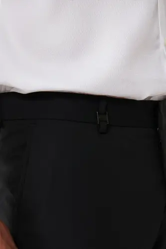 Мужские черные брюки для костюма Slim Fit с боковыми карманами, водоотталкивающие, из би-стрейчевой ткани A41y3230 - 6