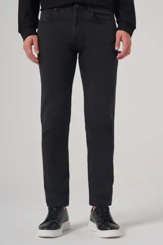 Мужские черные джинсы Modazone из денима, 5 карманов, облегающий крой (Slim Fit) - 1