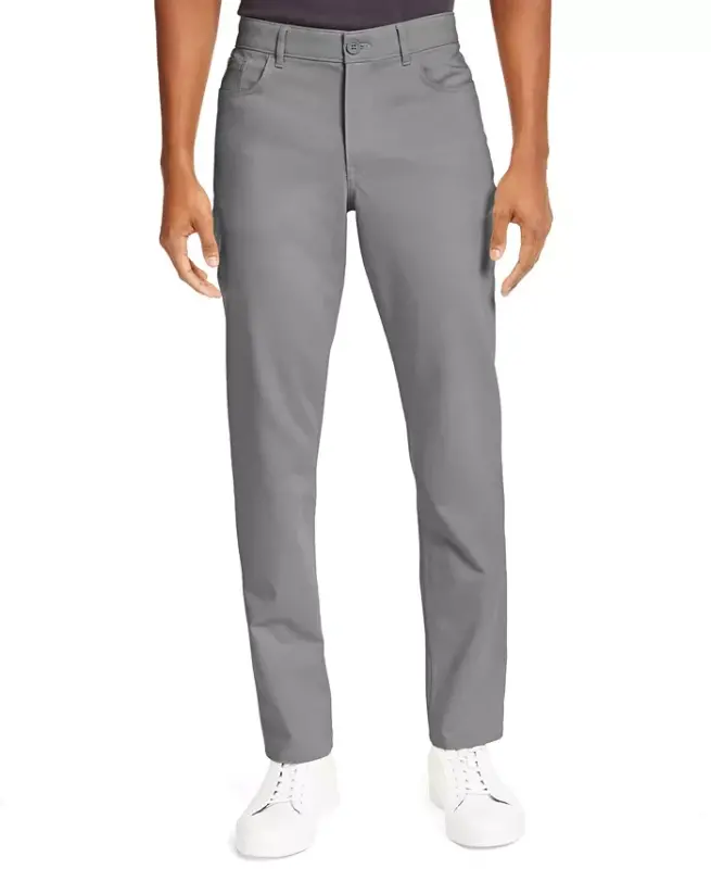 Мужские CK Move 365 Slim-Fit Performance Stretch Pants-Alloy - 1