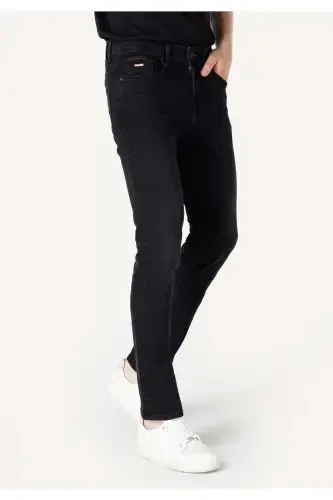 Мужские джинсовые брюки 044 Karl Regular Fit с низкой посадкой и прямым кроем - 4