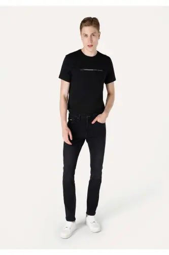Мужские джинсовые брюки 044 Karl Regular Fit с низкой посадкой и прямым кроем - 1