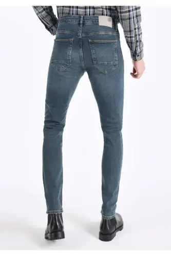 Мужские джинсы 041 Danny Slim Fit с заниженной талией и прямыми штанинами - 2
