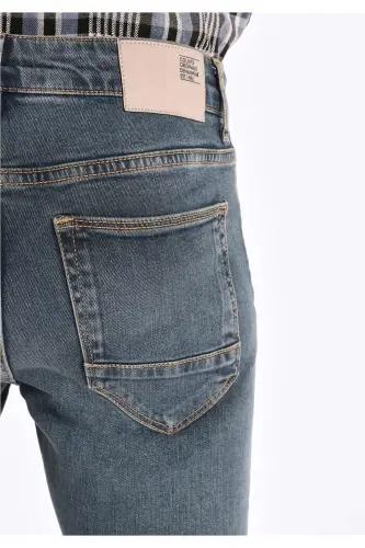 Мужские джинсы 041 Danny Slim Fit с заниженной талией и прямыми штанинами - 6