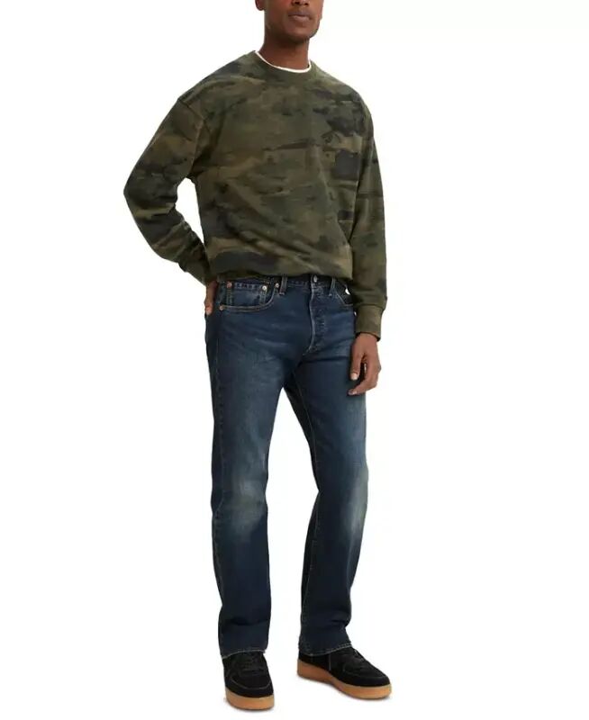 Мужские джинсы 501® Original Fit на пуговицах, тянущиеся - Uncanny - LEVI'S