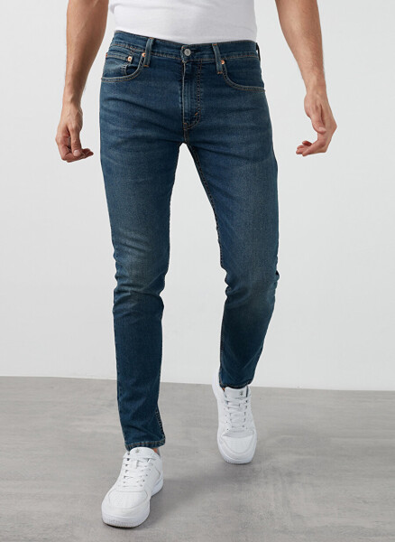 Мужские джинсы Levi's 512 Slim Taper Kivry Cove Local синего цвета, средней посадки, узкие, с эффектом камня - 16