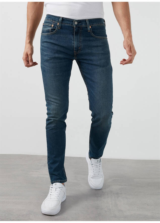 Мужские джинсы Levi's 512 Slim Taper Kivry Cove Local синего цвета, средней посадки, узкие, с эффектом камня - 24