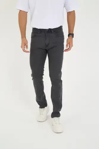 Мужские джинсы Regular Fit из эластичного денима-Светлый дымчатый - 1