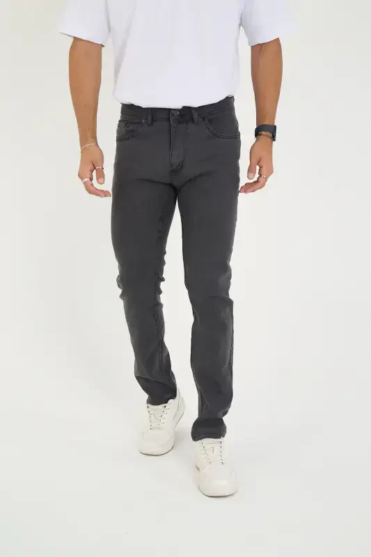 Мужские джинсы Regular Fit из эластичного денима-Светлый дымчатый - 1