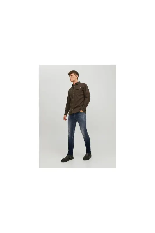 Мужские джинсы, Slim Fit, прямой крой, артикул 12194564. - 7