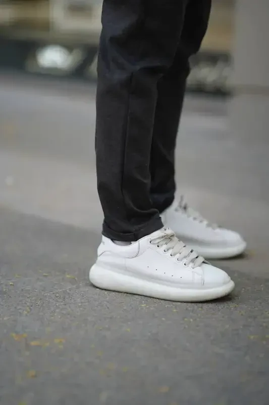 Мужские джоггеры с боковыми карманами, эластичной талией на шнурке, двойными манжетами, свободного кроя Relaxed Fit - АНТРАЦИТ - 4