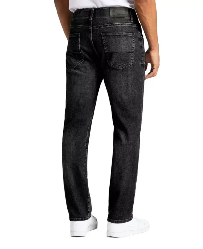 Мужские эластичные узкие прямые джинсы Flex - черные - 2