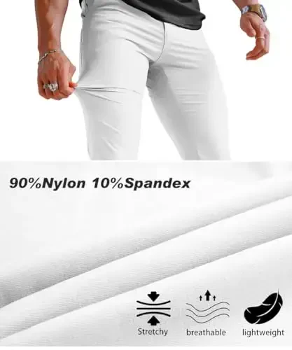 Мужские гольф-джоггеры Slim Tapered Fit из эластичной ткани в 4 направлениях - шаговый шов 30