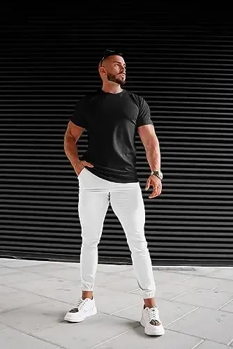 Мужские гольф-джоггеры Slim Tapered Fit из эластичной ткани в 4 направлениях - шаговый шов 30