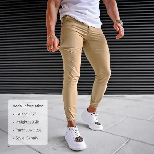 Мужские гольф-джоггеры Slim Tapered Fit с эластичной тканью в 4-х направлениях - шаговый шов 30