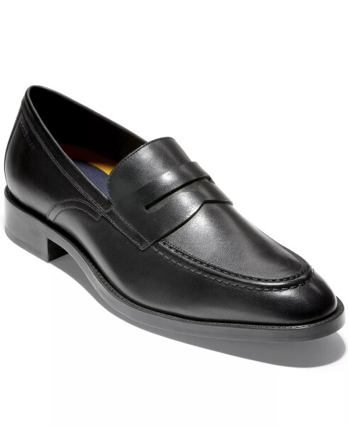 Мужские кожаные мокасины Hawthorne Slip-On Penny Black - 1