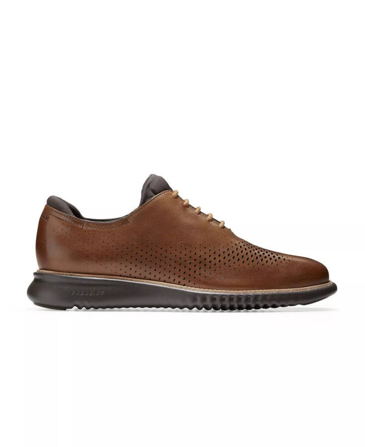 Мужские кожаные туфли 2.Zerogrand Laser Wing Oxford British Tan, Java - 2