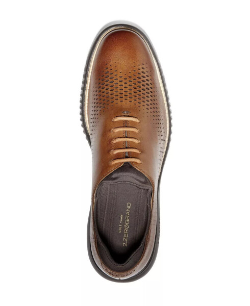 Мужские кожаные туфли 2.Zerogrand Laser Wing Oxford British Tan, Java - 5